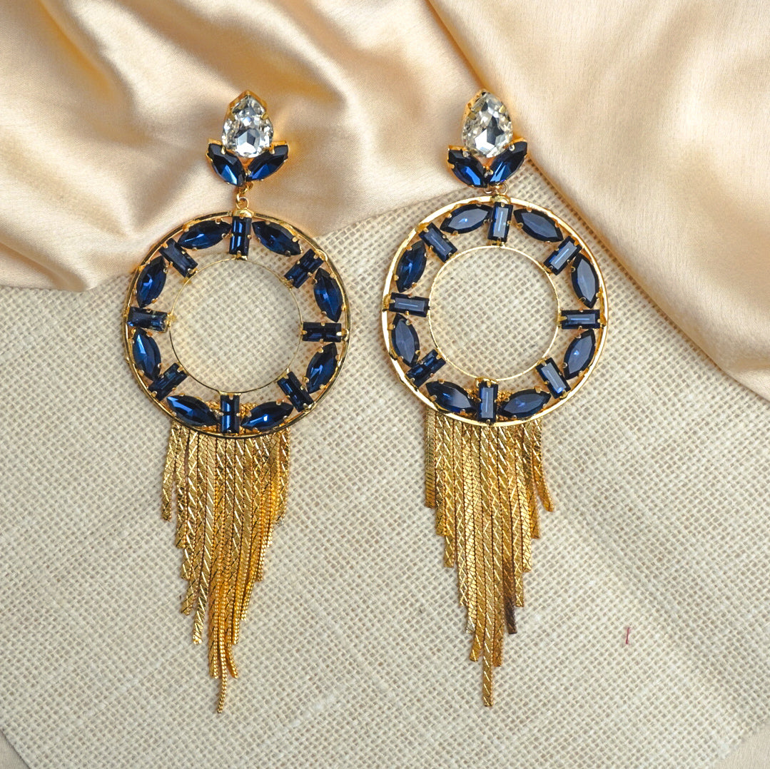 blue-party-tassel-earrings