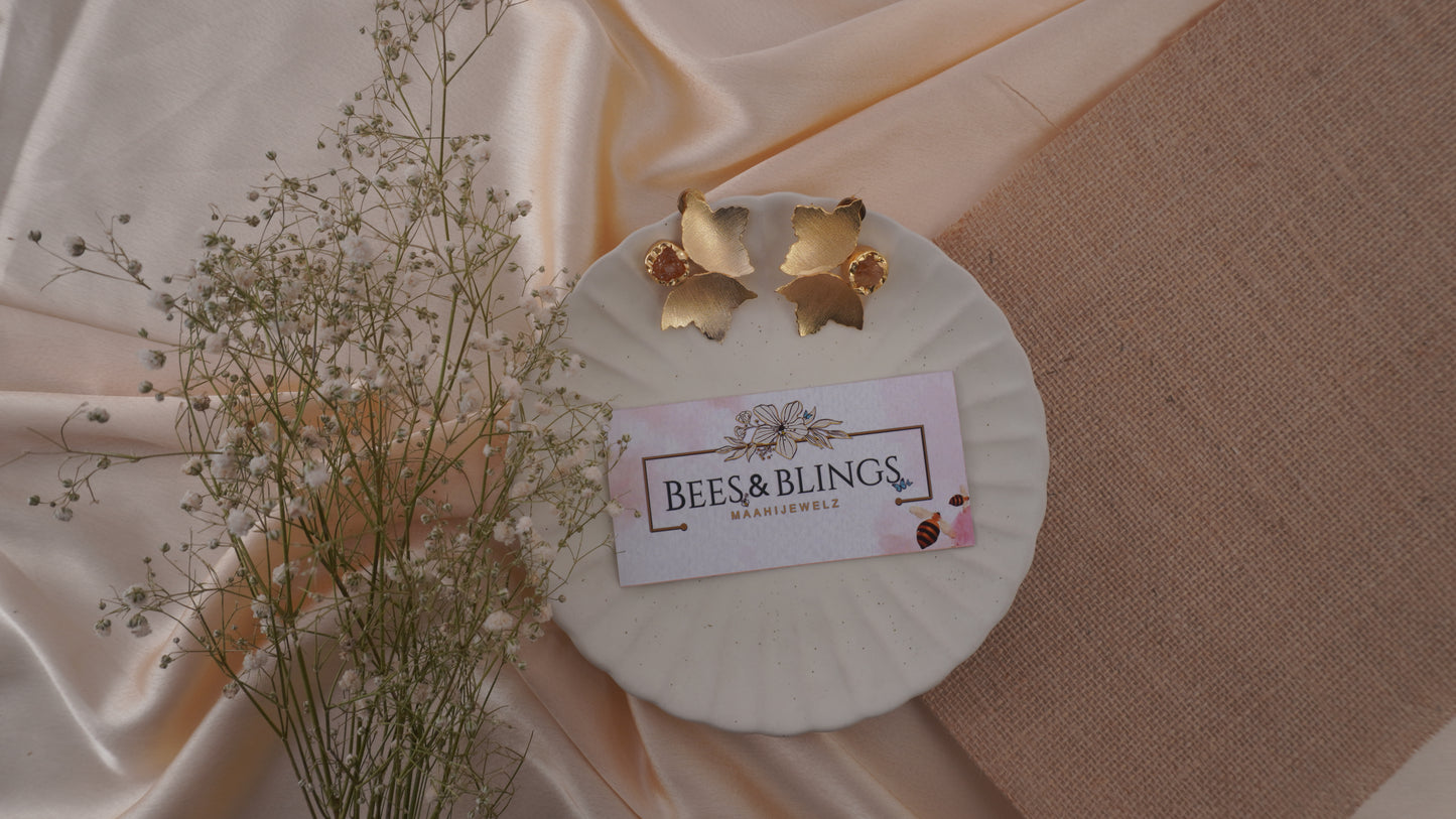 goldplated-floral-party-earrings (floral bloom)