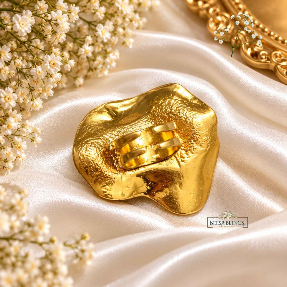 Golden Evil Eye Statement Ring