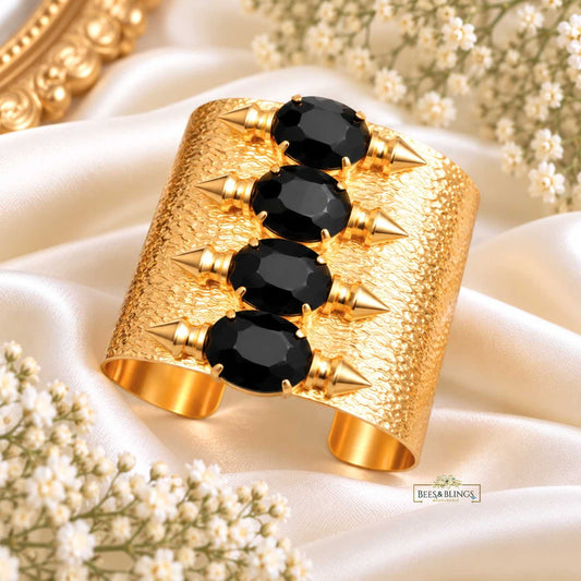 Golden_black_statement_bracelet