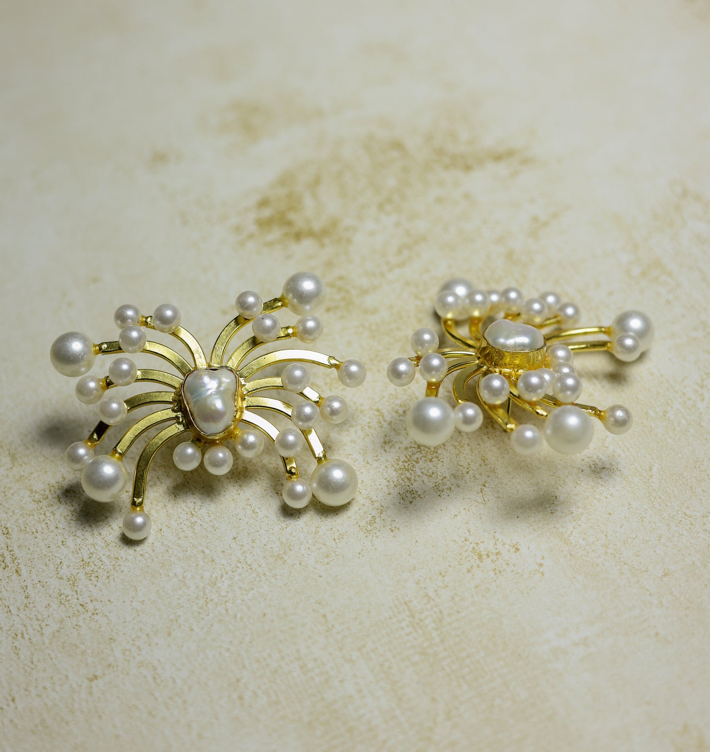 gold plated-pearl-earrings