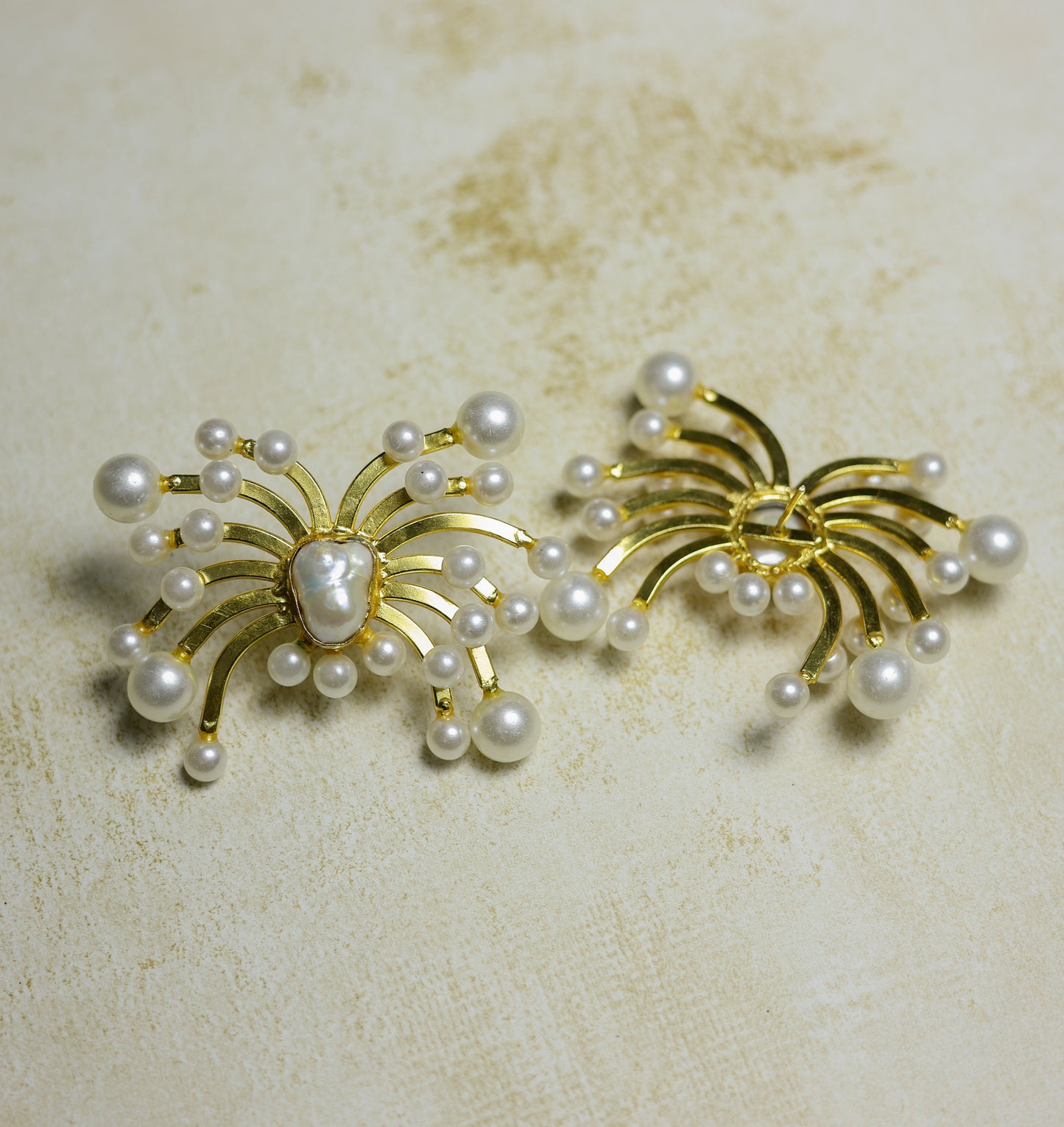 gold plated-pearl-earrings