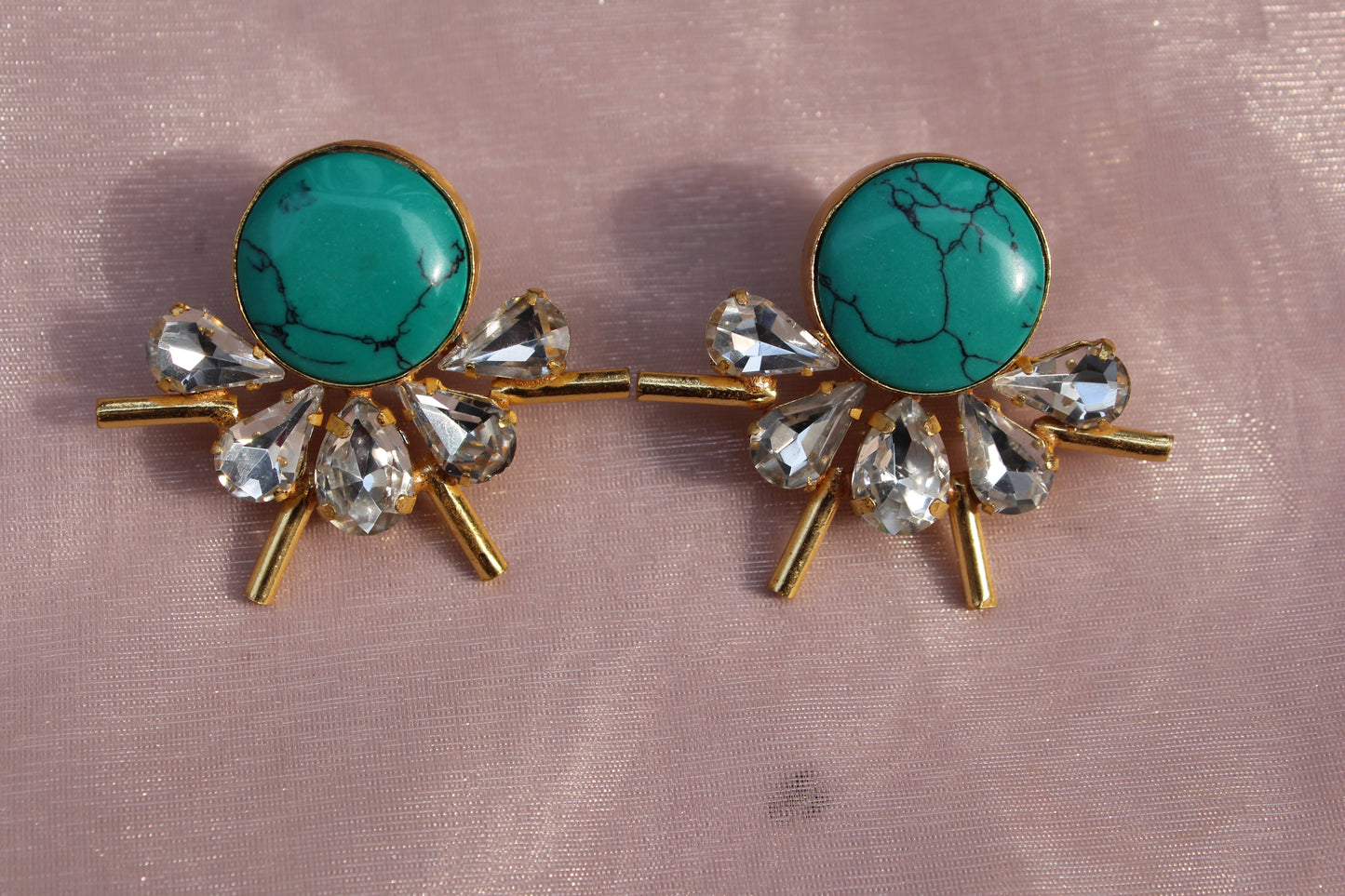turquoise-party-stud-earrings