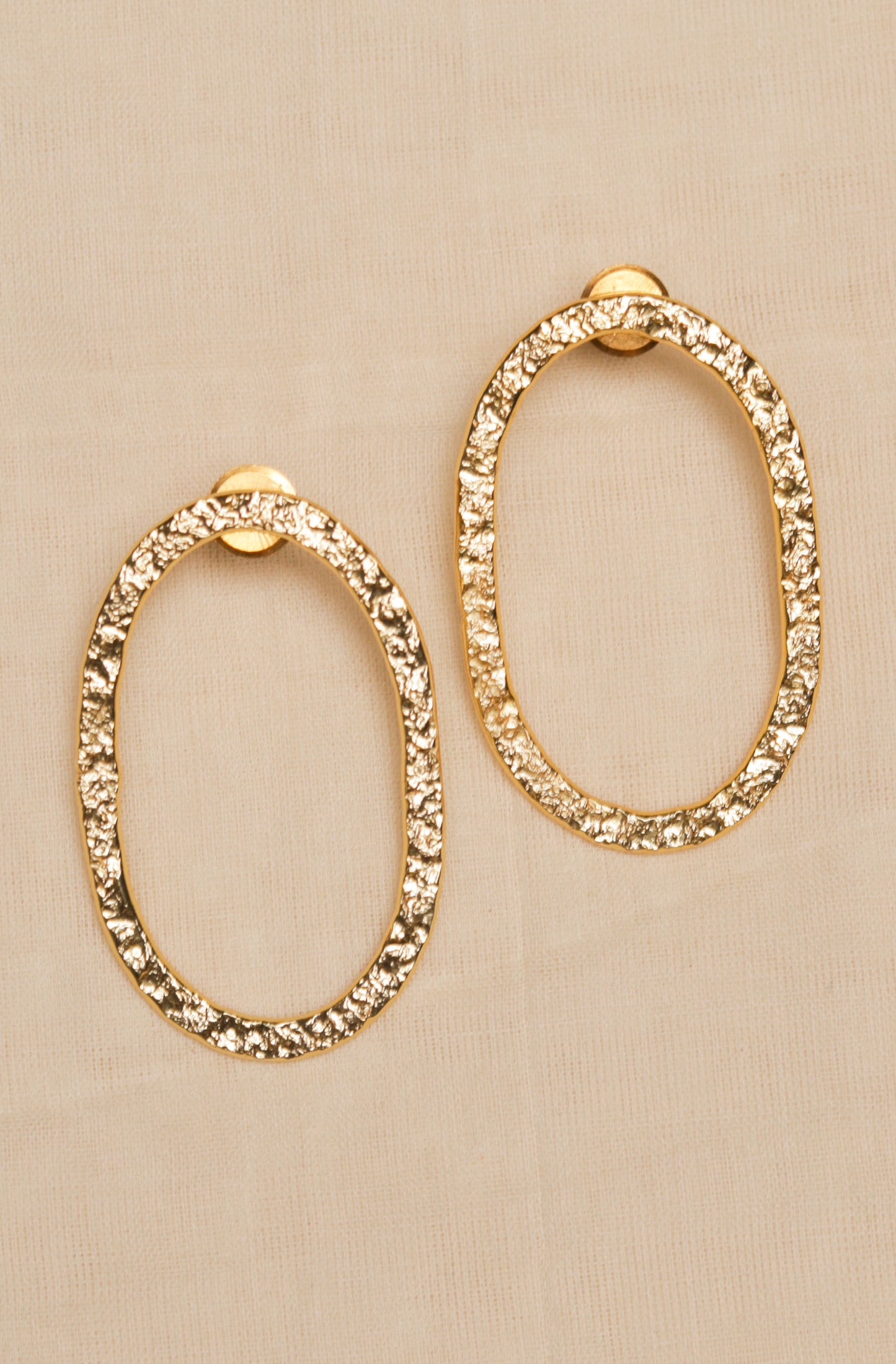 goldplated hoop statement earrings