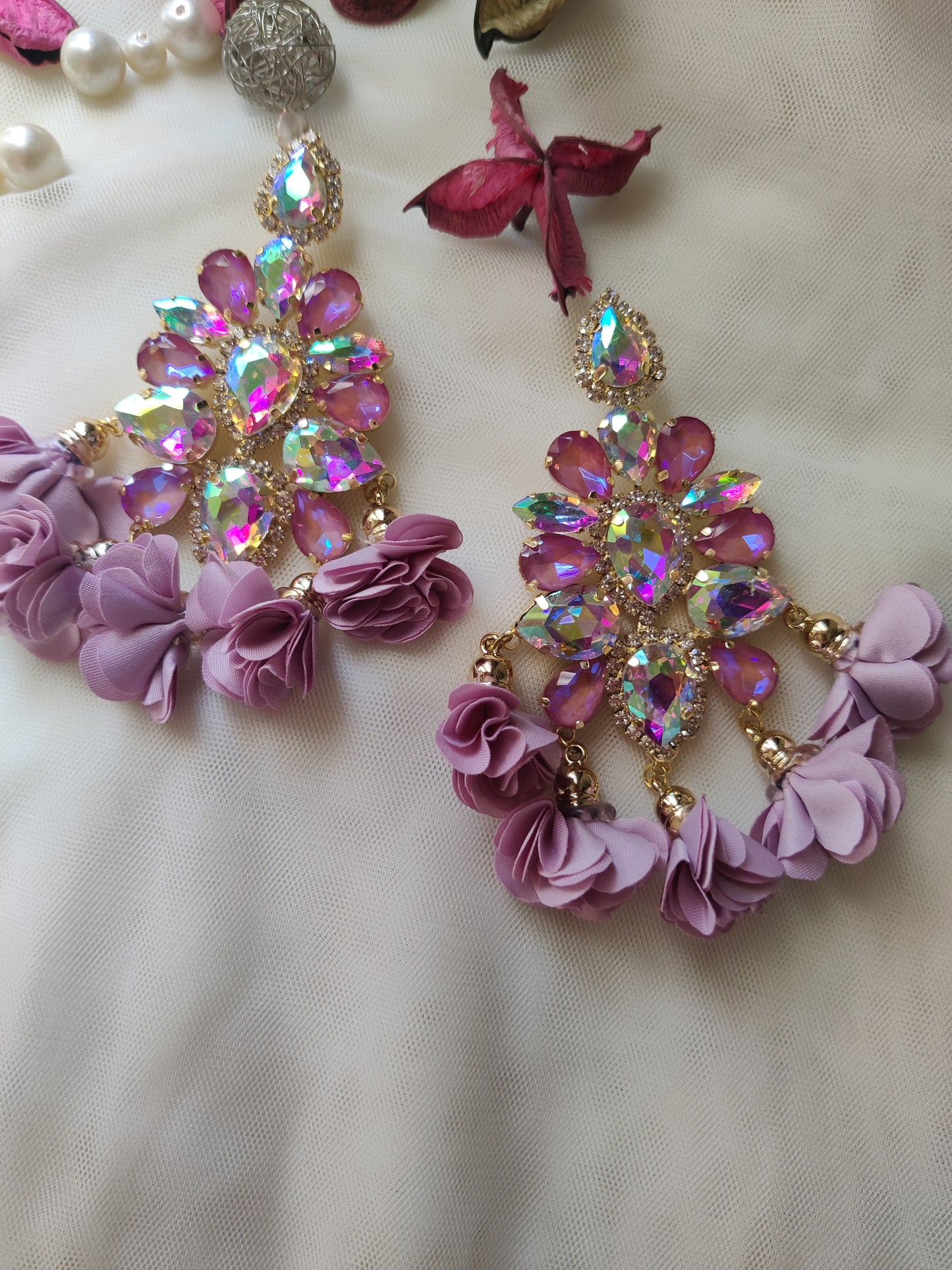 multicolor-floral-party-earrings