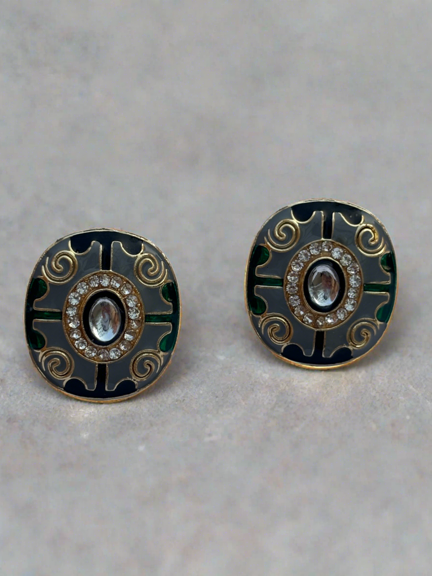 black ethnic Stud Earrings