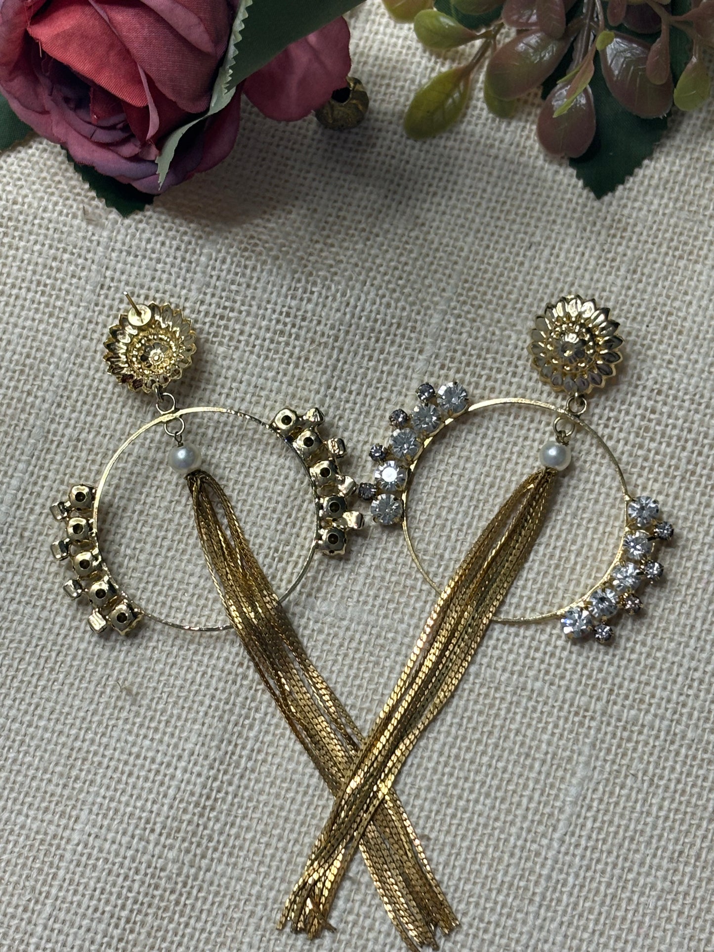 golden-long-tassel-earrings