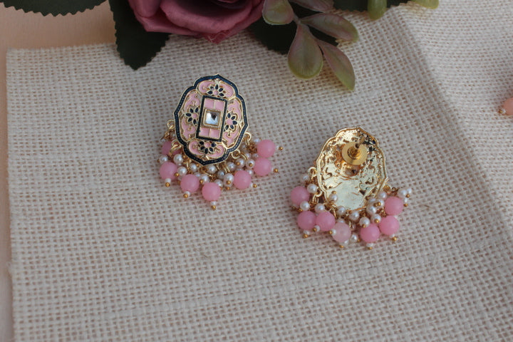 kundan ethnic stud earrings