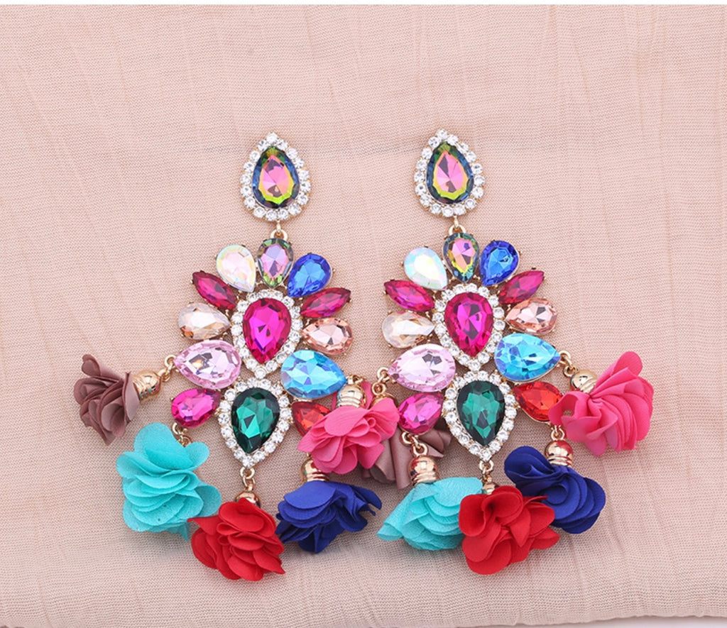 multicolor-floral-party-earrings