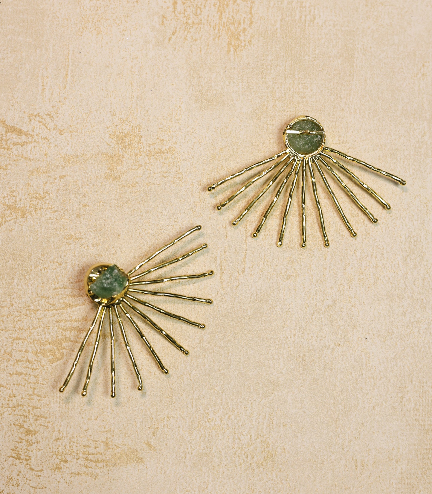 gold plated-druzzy-earrings