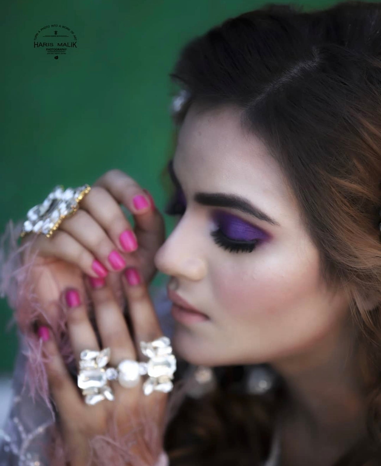 rhinestone baroque pearl ring