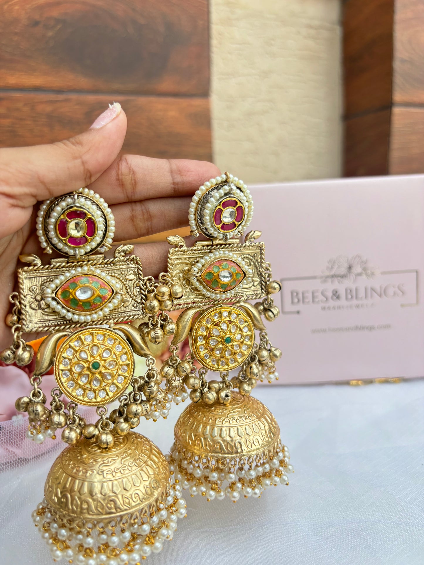 golden-maharani-brass-jhumkas