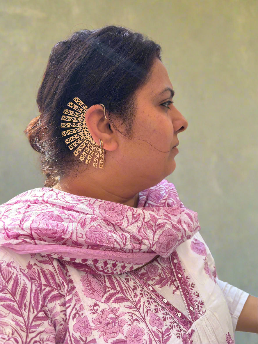 gold plated ear cuffs