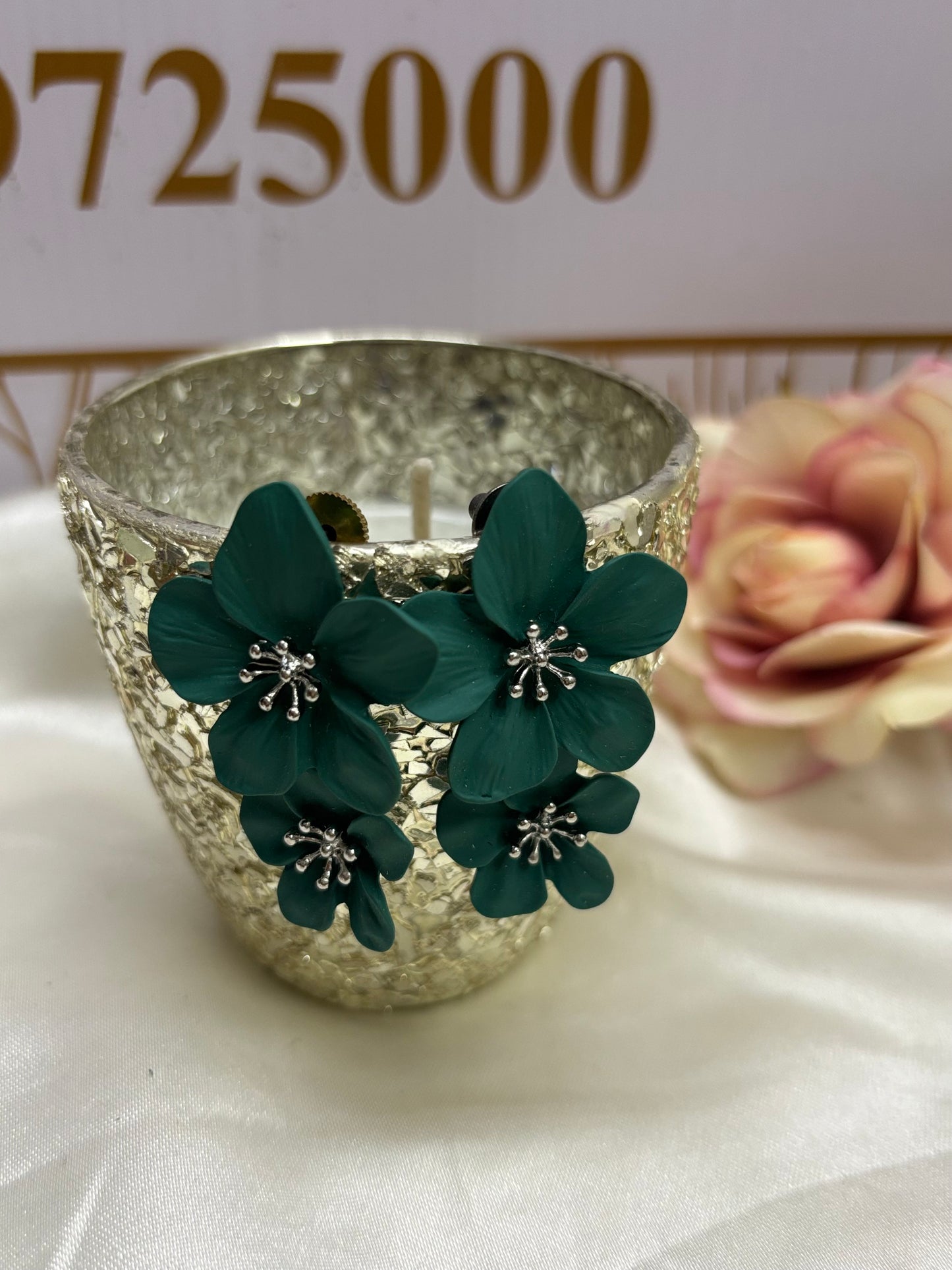 Handmade Flower Statement Earrings