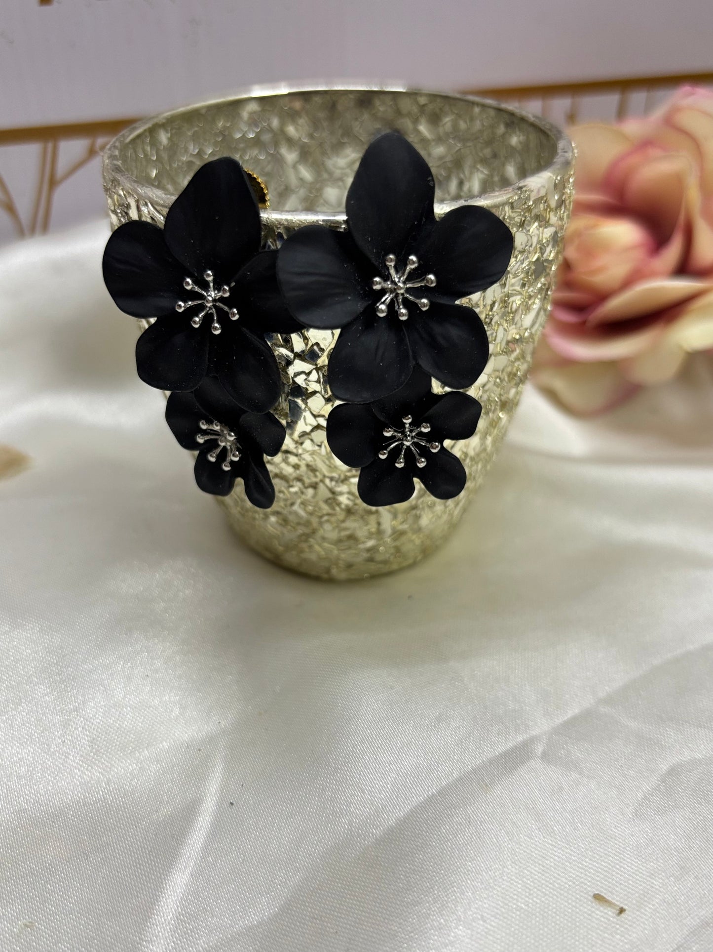Handmade Flower Statement Earrings