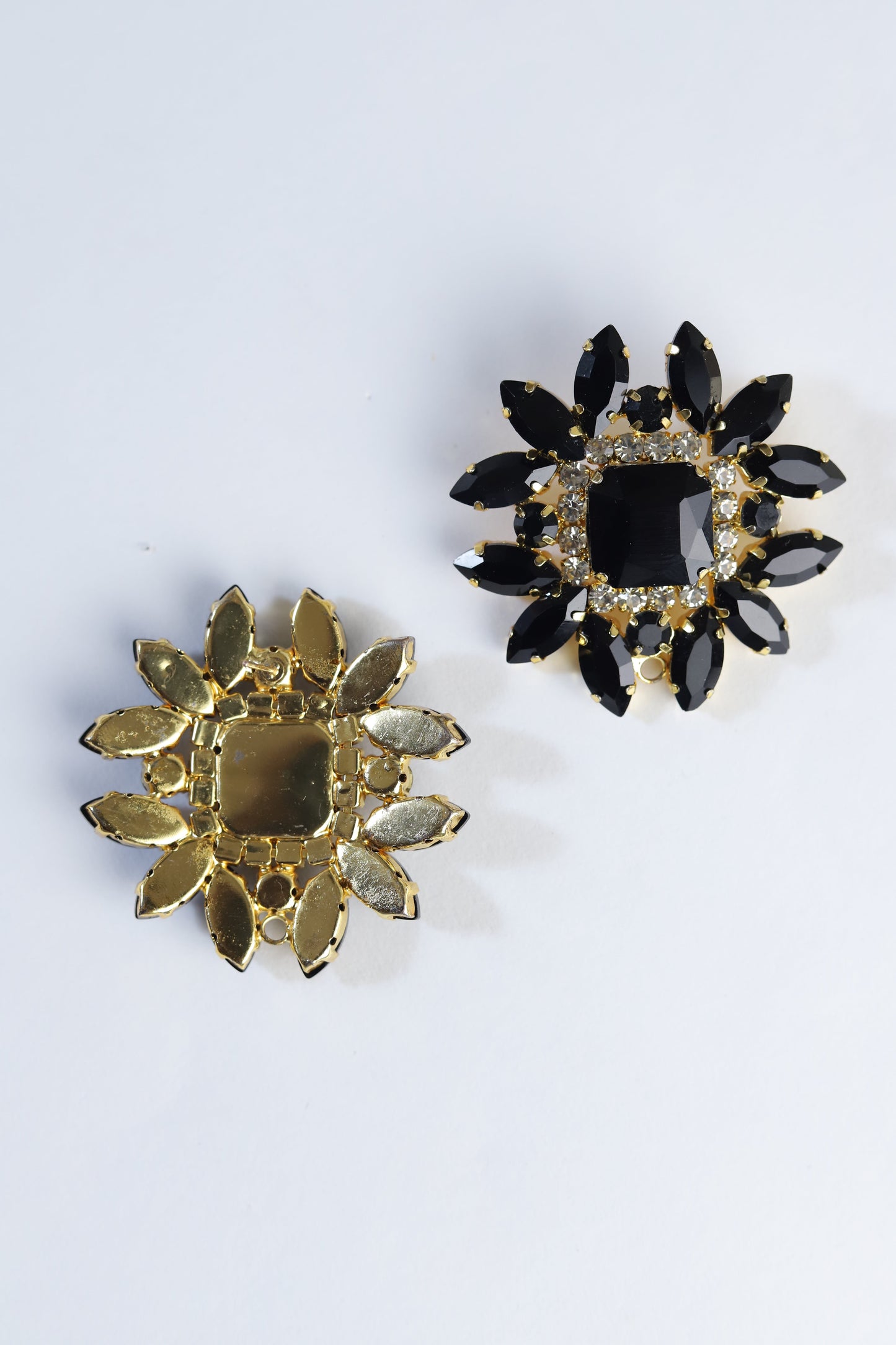 Black-rhinestone-stud-earrings