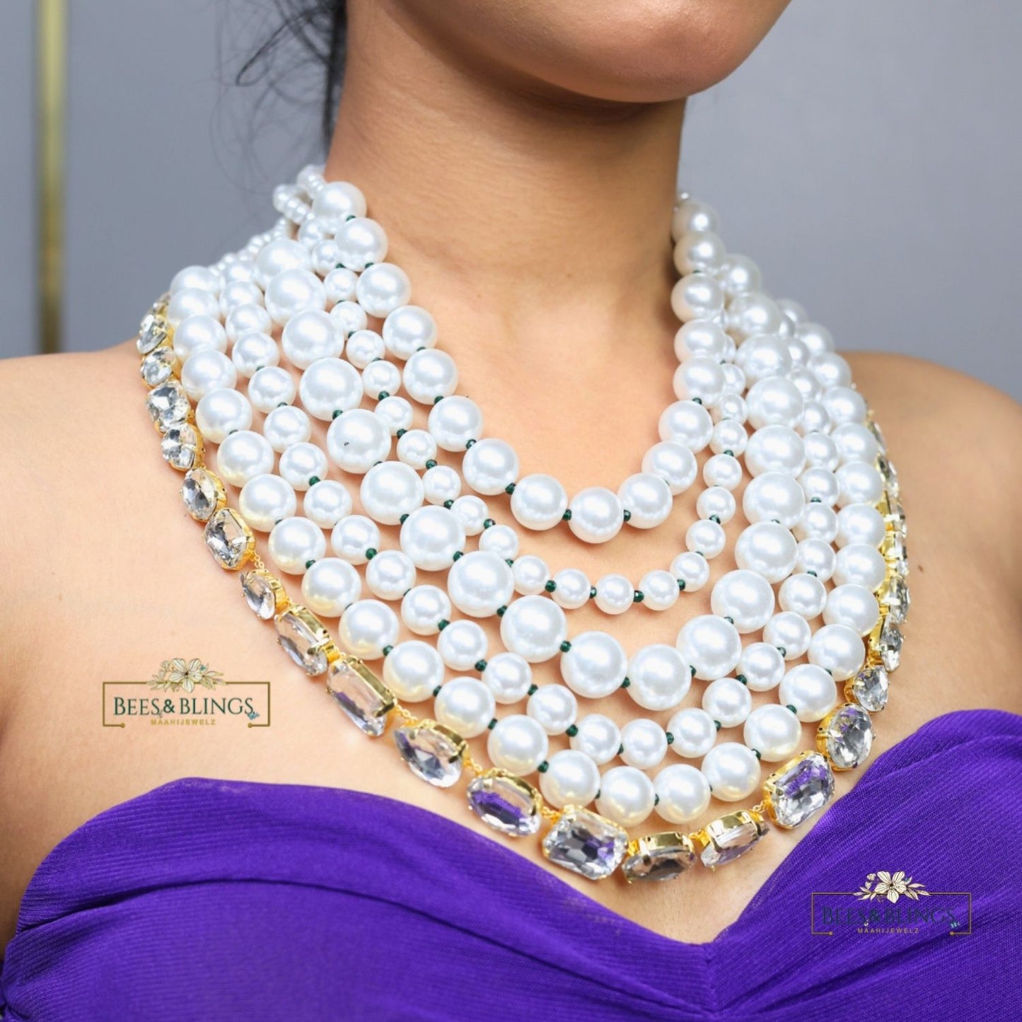 MultiLayer-Pearl-Statement-Necklace