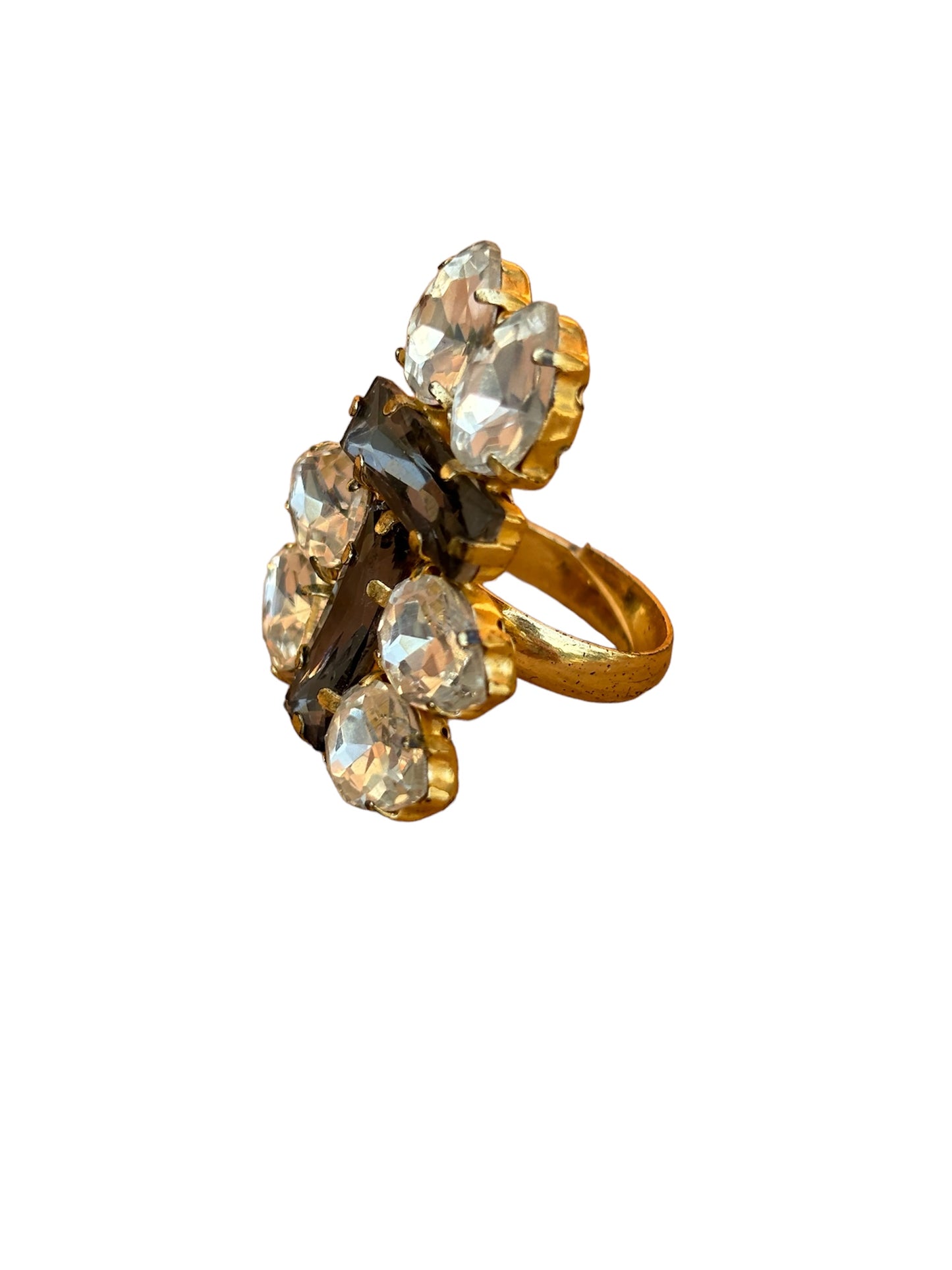 golden stone statement ring