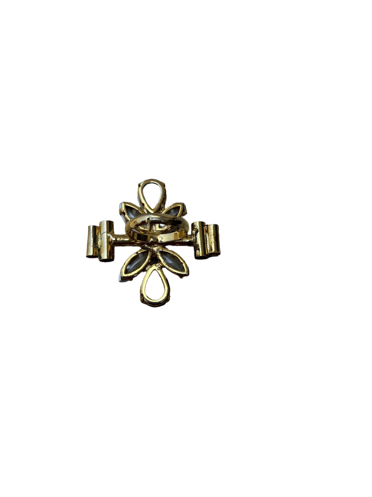 goldplated-green rhinestone ring