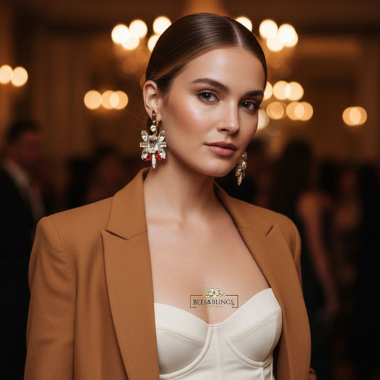 Red-statement-drop-earrings