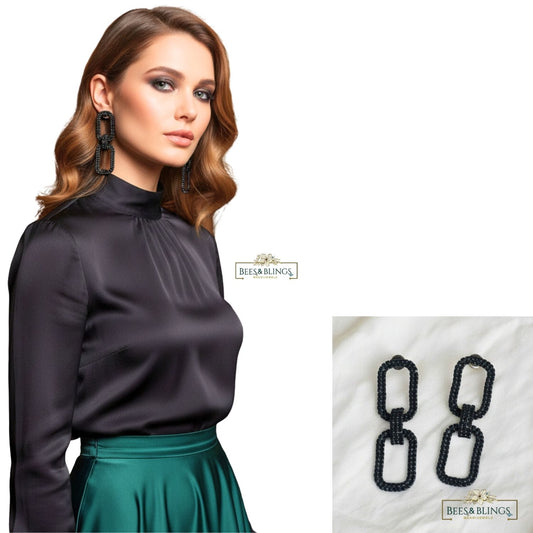 Western-Black-Statement-Earrings