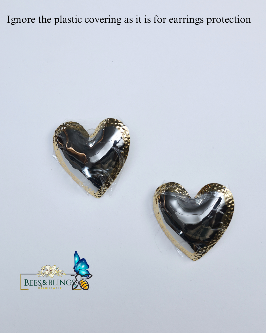 Heart partywear statement earring