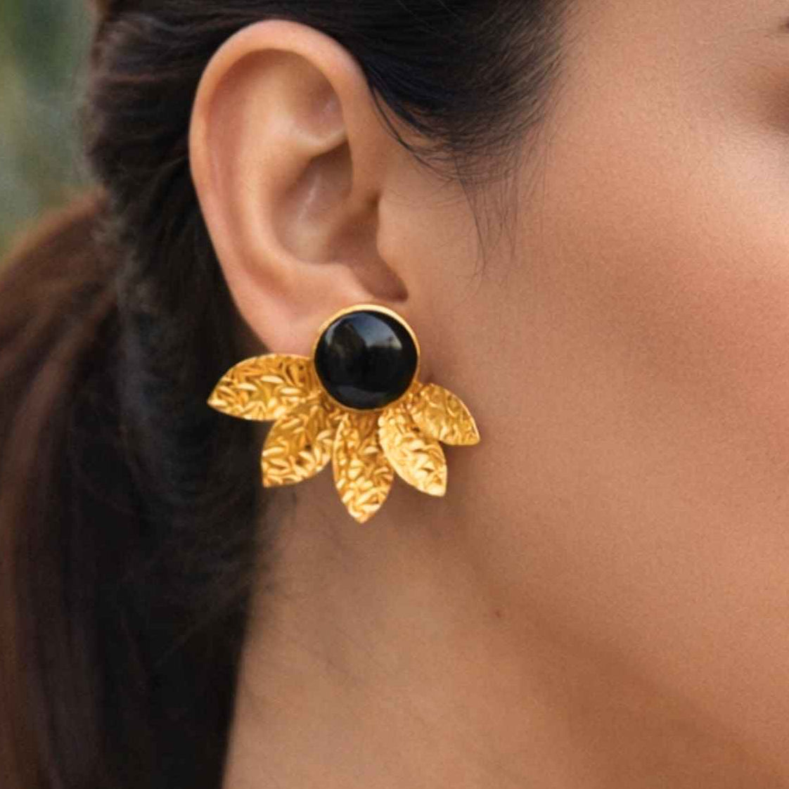 black-golden-statement-studs