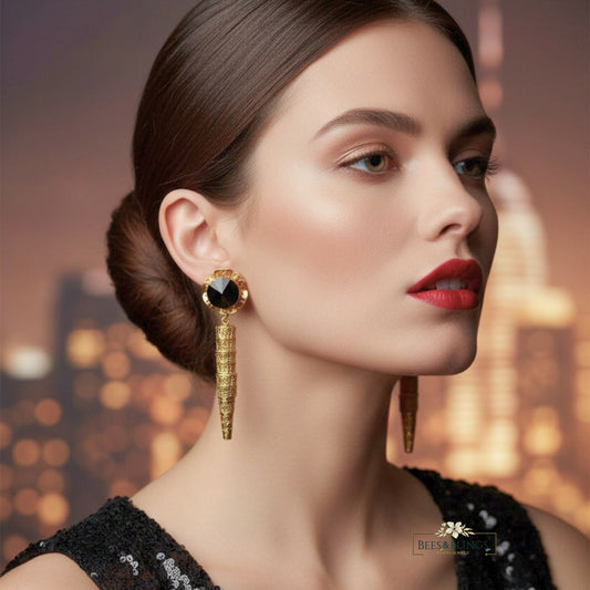 black-party-drop-earrings