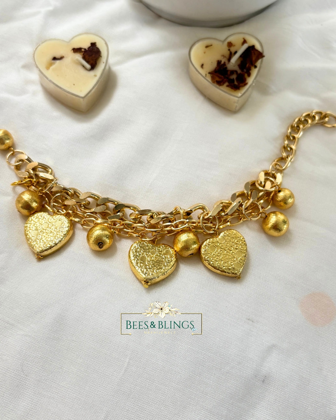 heart golden bracelet