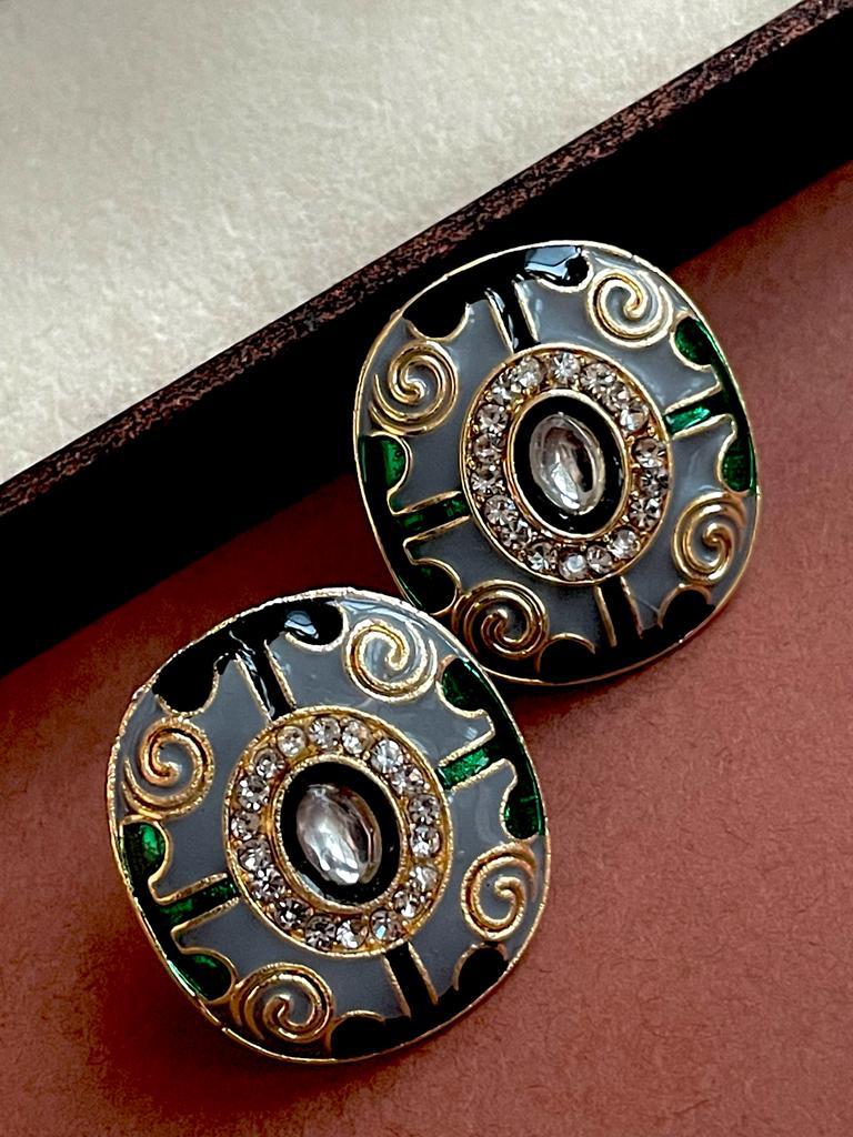 black ethnic Stud Earrings