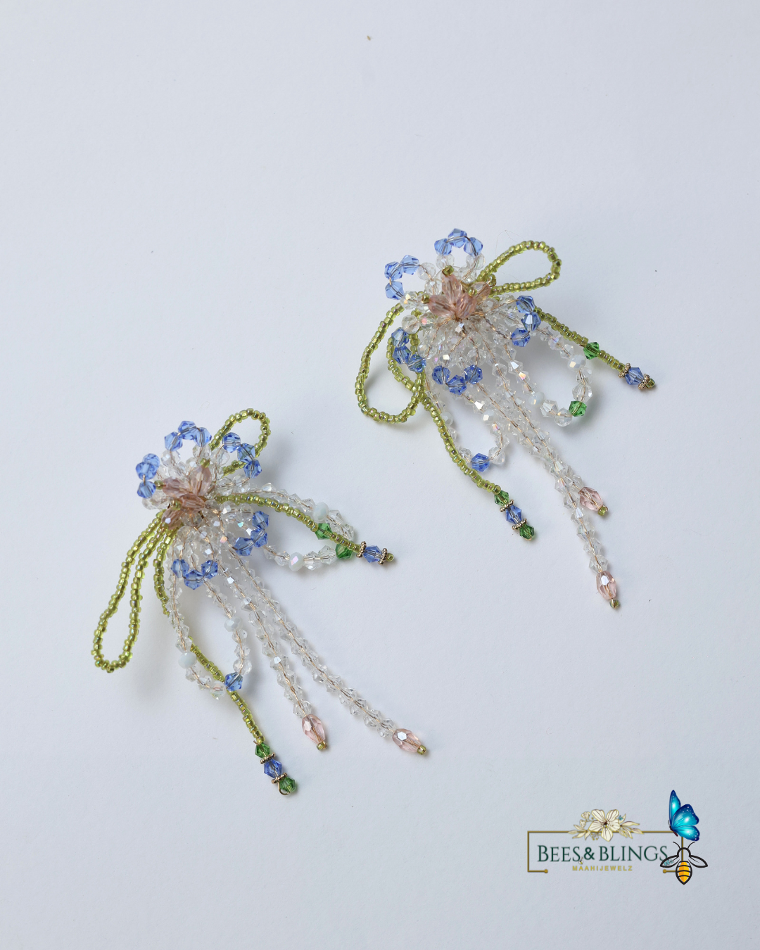 Crystal Blossom Dangler Earrings
