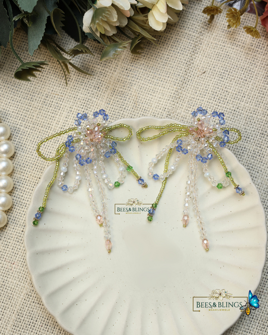 Crystal Blossom Dangler Earrings