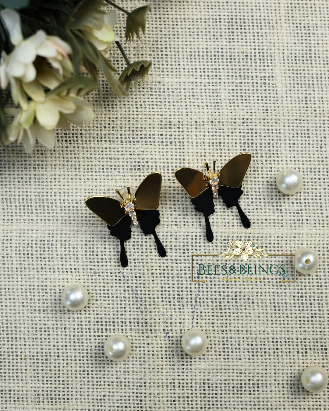 butterfly statement earrings