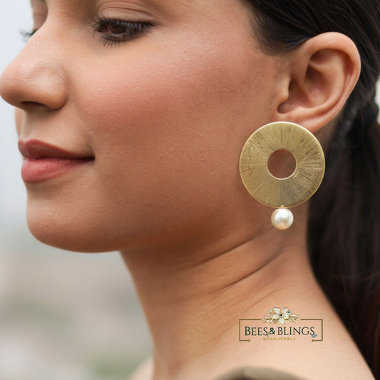 golden-pearl-hoops-studs