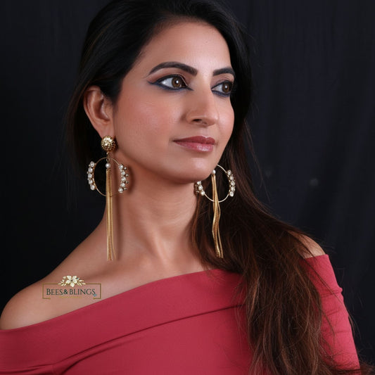 golden-tassel-party-earrings