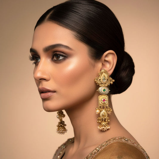 golden-aafreen-ethnic-jhumkas