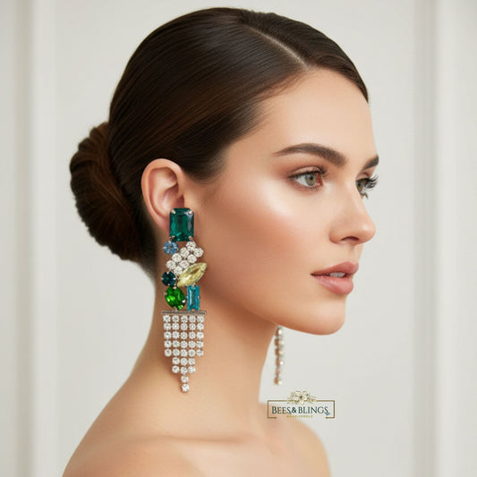 Party statement tassel earrings