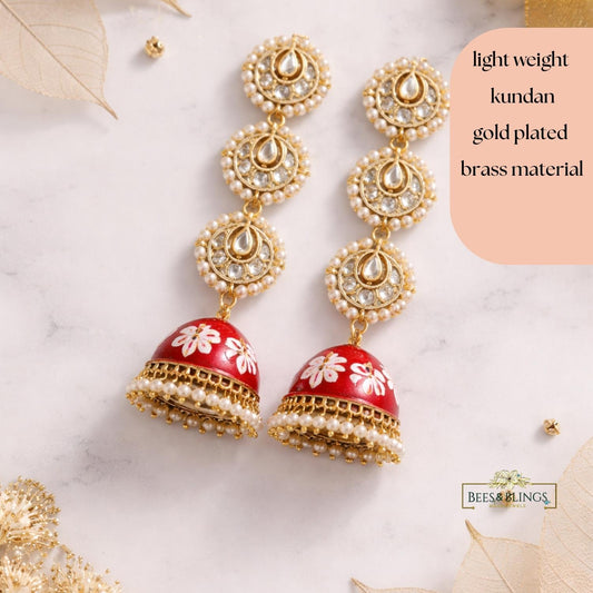 mehroon-kundan-jhumkis