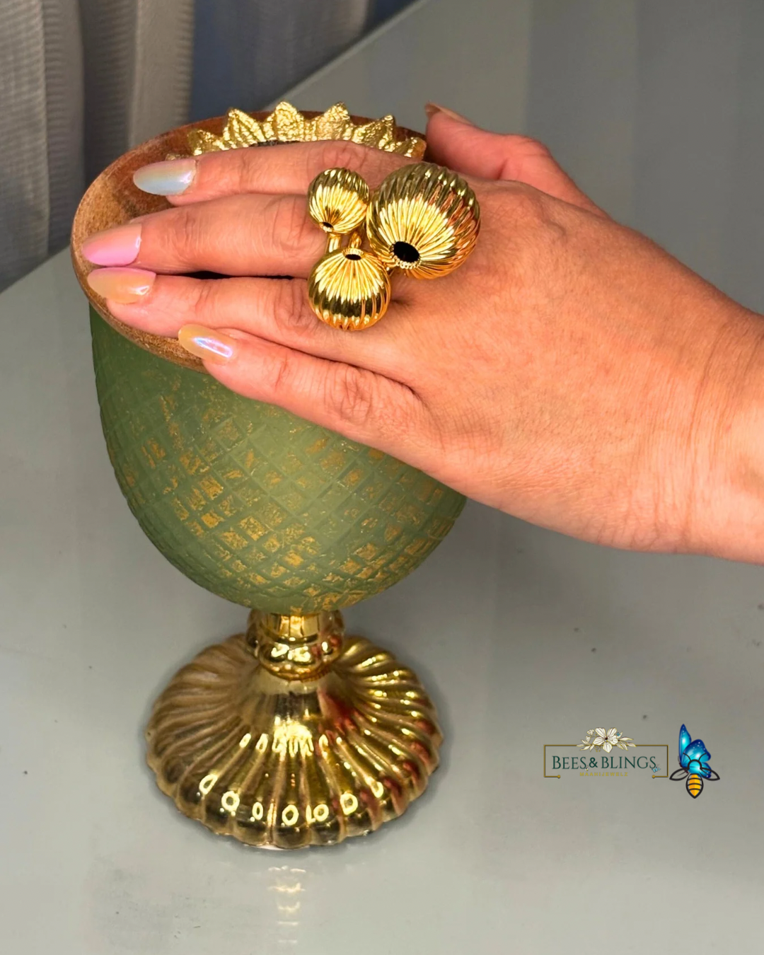 Golden stack rings