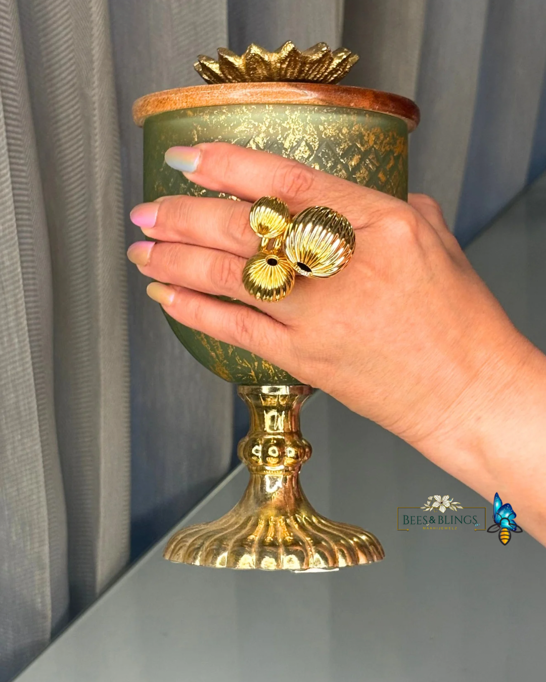 Golden stack rings
