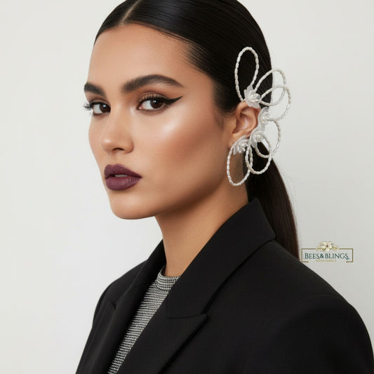 pearl_floral_earcuff