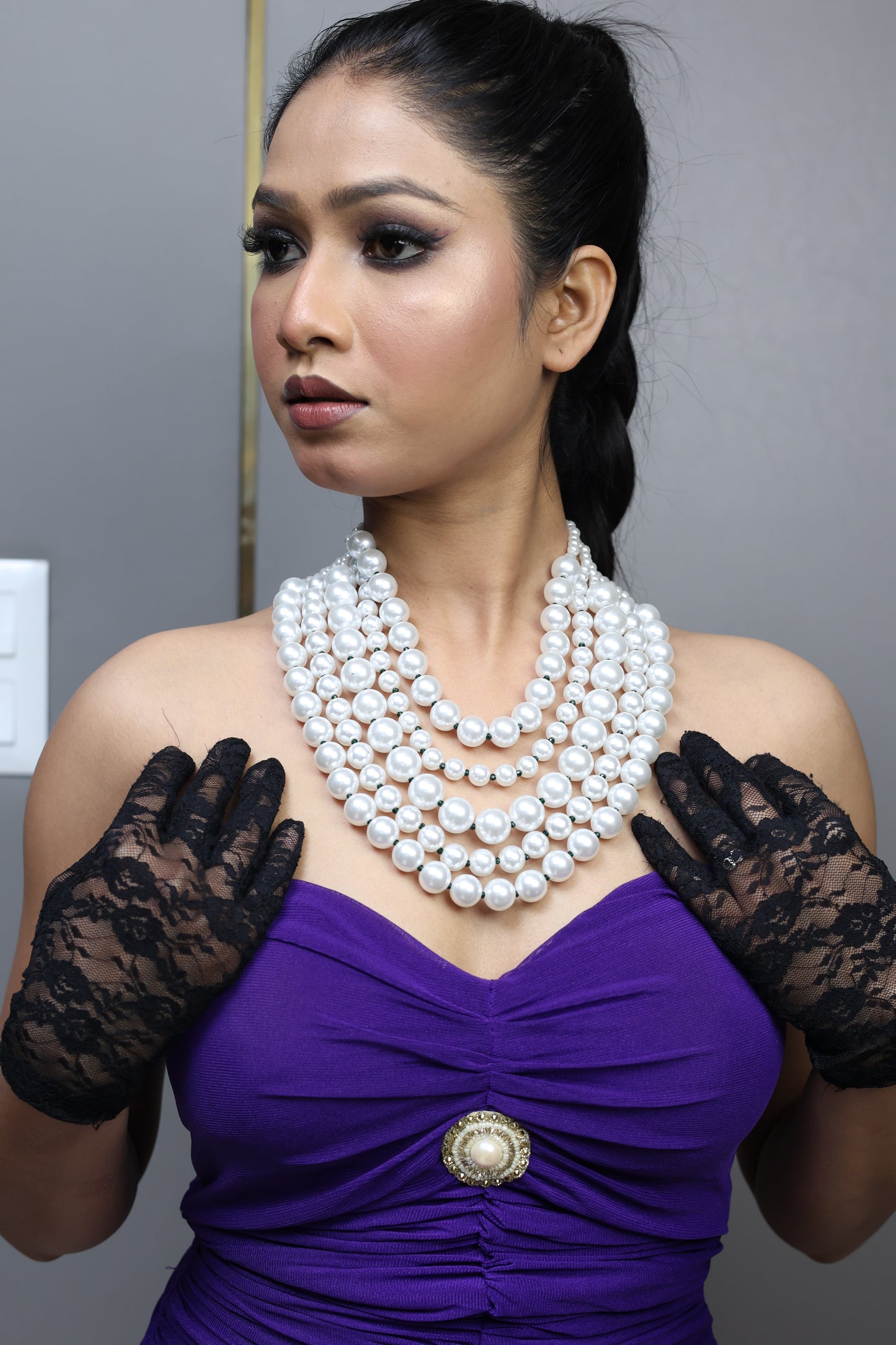 layered pearl necklace