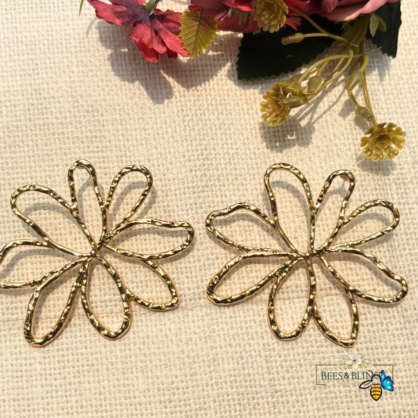 golden-floral-statement-earrings