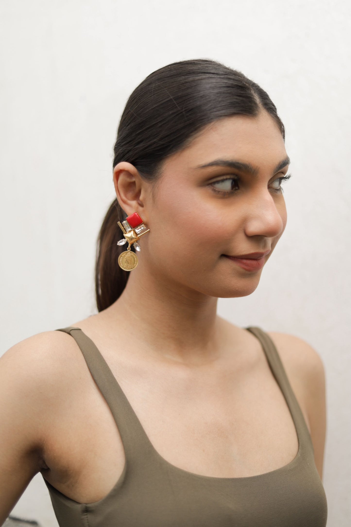 red-golden-partywear-earrings