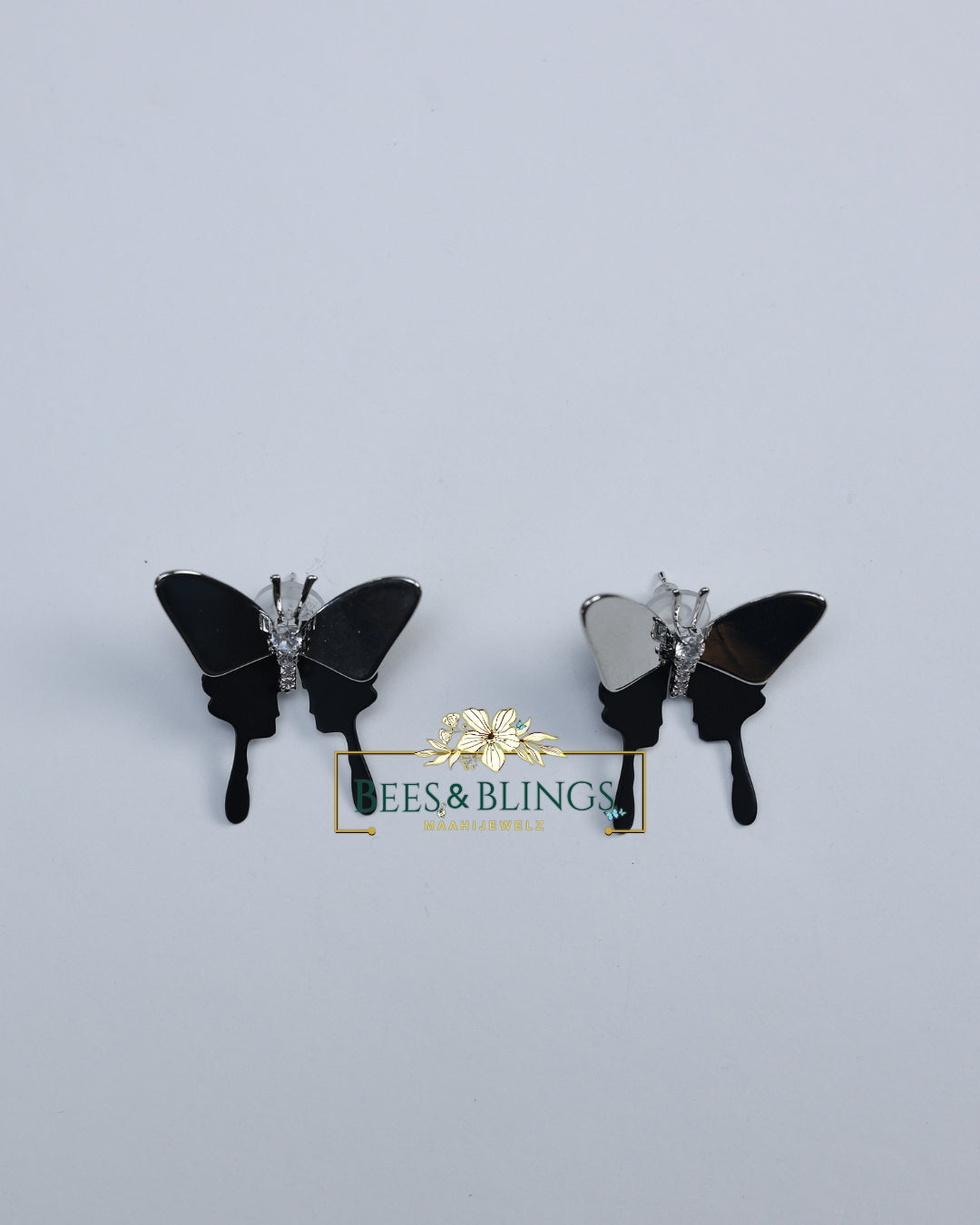 butterfly statement earrings