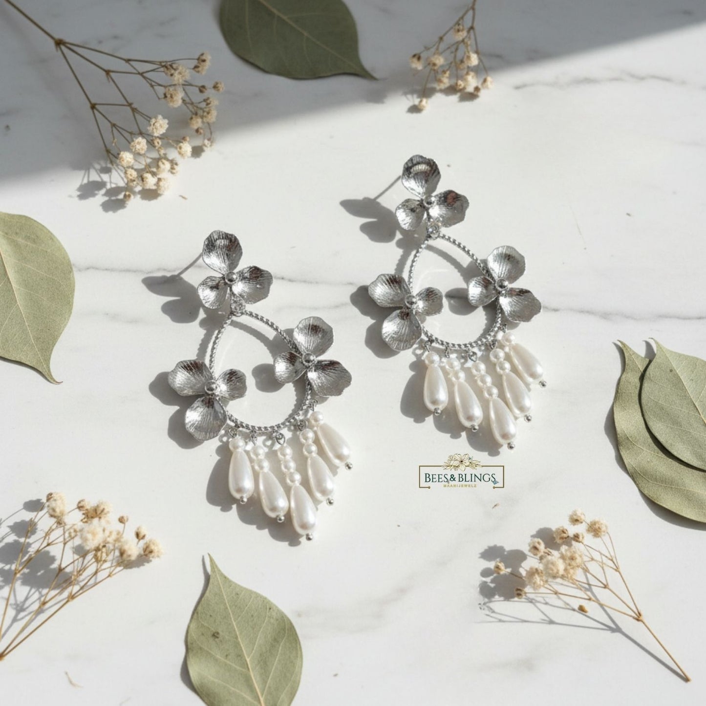 Floral Party Drop Earrings