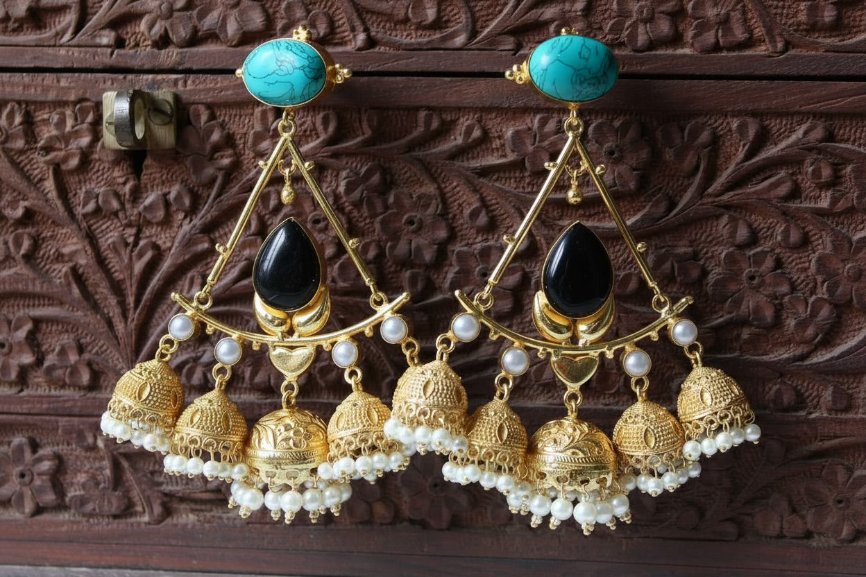 turquoise-handmade-chandelier-statement-earrings