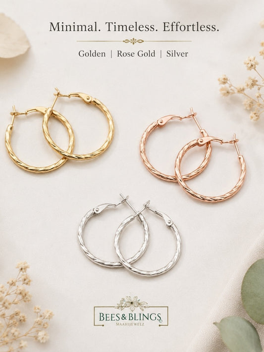 Golden everyday Hoop Earrings