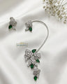 Wine Gunmetal Statement Floral EarCuff
