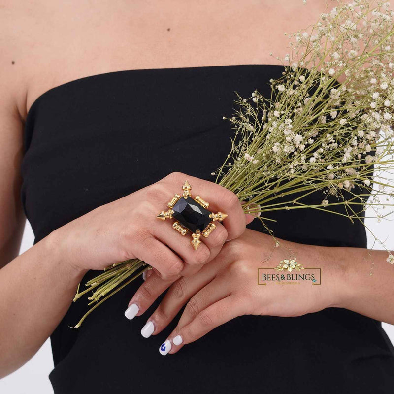 Black Party Statement Ring